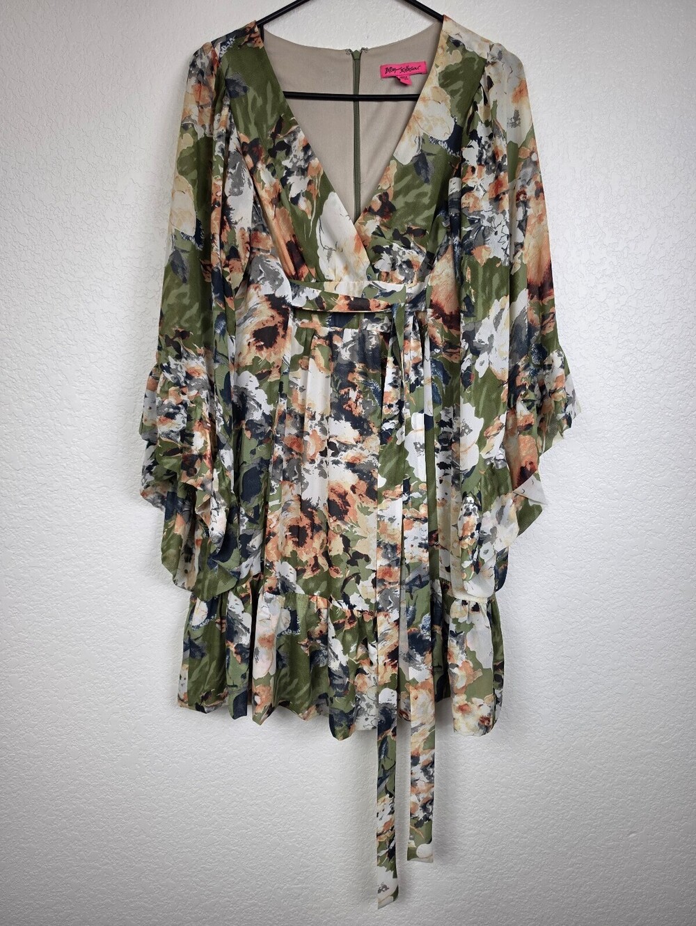 Y2K Vintage Betsey Johnson Floral Print Dress Size 6